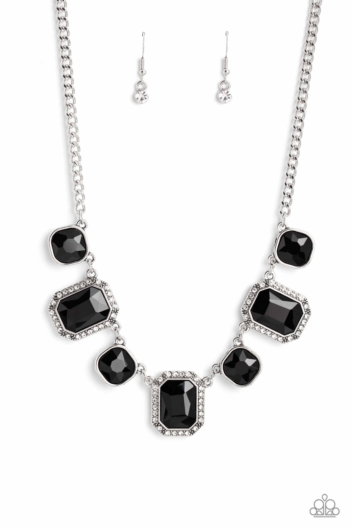 BLACK NECKLACE SET BLACK STONES ( 1046 BKJET ) – Ohmyjewelry.com
